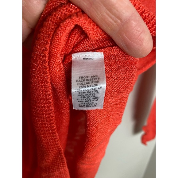 Trouvé Women Sweater Wool Blend Crewneck Rust Orange 2010s Fall Holiday Sz Small - Picture 4 of 5